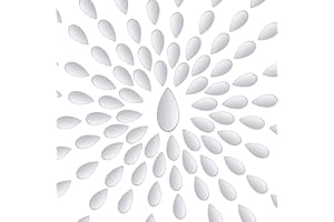 Purpeak Teardrop Shaped Craft Mirrors Mini Glass Mirror Tiles Small Mirror Mosaic Tiles DIY Mirror Tiles Decorative Mosaic Tiles for DIY Craft Home Decor (300 Pieces)