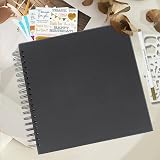 Miaikoe DIY Scrapbook Album 25.5x25.5 cm Hardcover Kraft 20 Sheets Black view 2