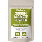 Coolinario Sodium Alginate Powder (4 OZ) Premium Thickener &amp; Gelling Agent | Food Grade, Ideal for Spherification, Molecular Gastronomy &amp; Texture Enhancement