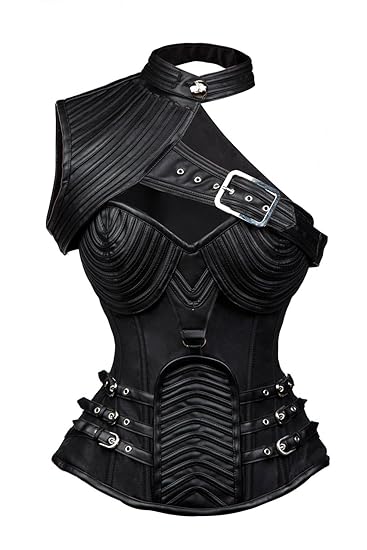Steampunk Costumes, Outfits for Women Charmian Womens Steampunk Gothic Heavy Strong Steel Boned Corset Zipper $72.99 AT vintagedancer.com