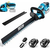 SEESII 22" Hedge Trimmer Cordless, 20V Electric Bush Trimmer, 2 Batteries | 3000 SPM, 3/4" Cutting Capacity, Dual-Action Blade, Dual 4.0Ah Batteries, 180&deg; Handle, Debris Collector, 6 lbs Lightweigh