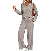 LILLUSORY Matching Lounge Set for Women, 2 Piece Cozy Outfit for Home, Travel, Fall & Winter