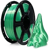 Flashforge 3D Printer Filament Silk PLA 1.75mm 1kg Spool-Dimensional Accuracy +/- 0.02mm (Green)