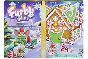 Furby Minis Advent Calendar for Kids 6 Years and Up, 24 Days of Surprise Holiday Toys with 1-Inch Figures, Stickers & Fun Acc