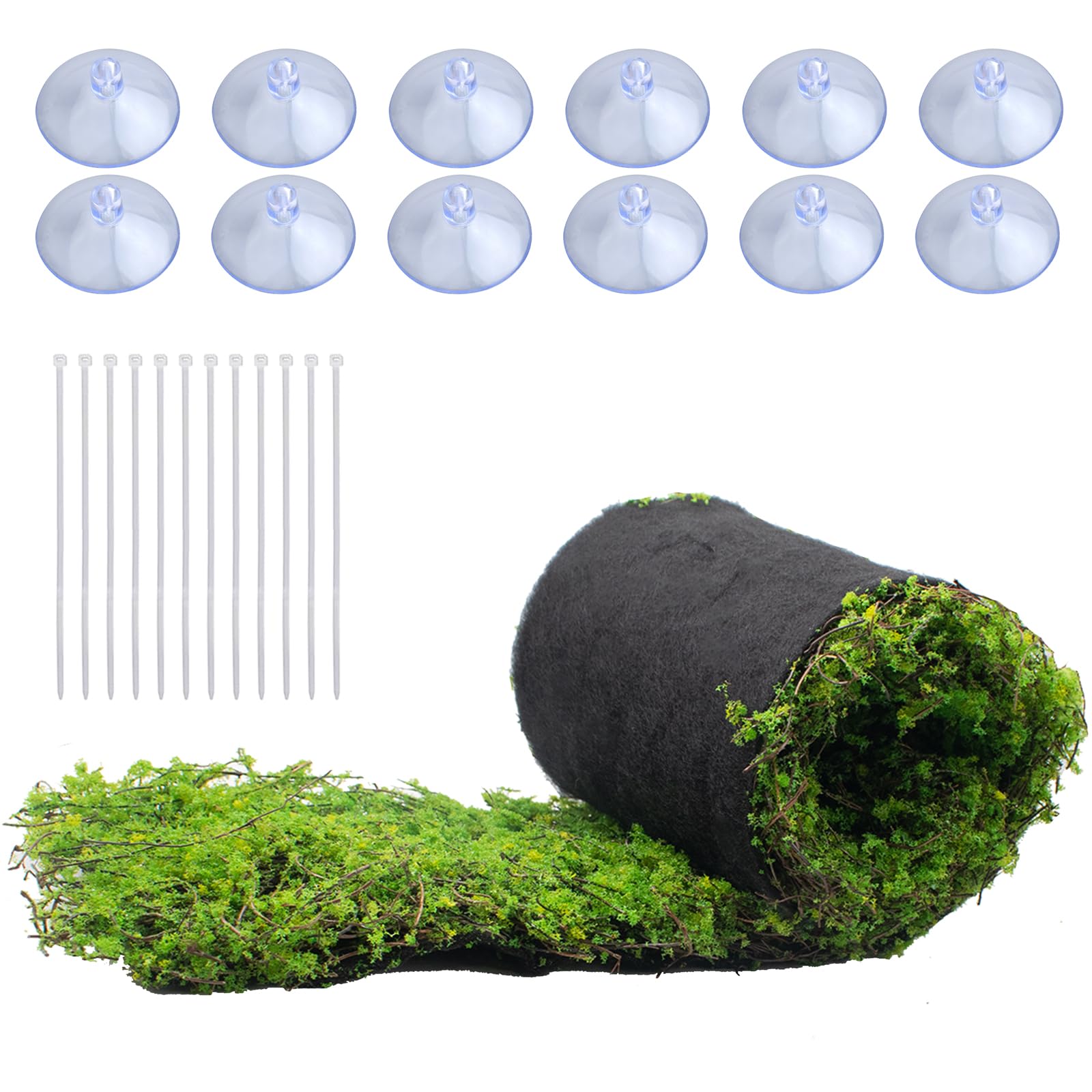 Photo 1 of Terrarium Moss Background 7.9 x 39 Inch, Reptile Backdrop Wall Decor and Artificial Moss Reptile Amphibian Cage Decoration for Lizard Bearded Dragon Snake Frog Chameleon Leopard Gecko Tortoise