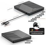 ORIGBELIE USB 3.0 CD DVD Drive 8-in-1 Hub Card Reader for Laptop Mac PC view 6