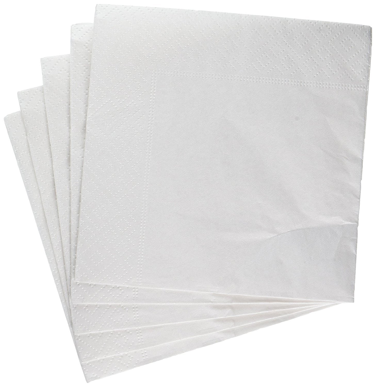 Caspari 20-Piece Paper Pearl Dinner Napkins, White