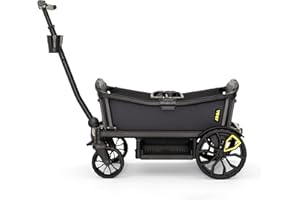 Veer All-Terrain Cruiser XL | Premium Off-Road Wagon Stroller for Babies, Toddlers, and Kids | Push/Pull/Push-Along Steering for Uneven Terrain | JPMA Certified | Lightweight and Collapsible | 4 Seats