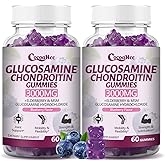 CocoaNee 2 Packs 3000MG Glucosamine Chondroitin Gummies, Extra Strength Joint Support Supplement with MSM & Elderberry, Flexibility, Antioxidant Immune Support Gummy for Adults, Men & Women 120Cts