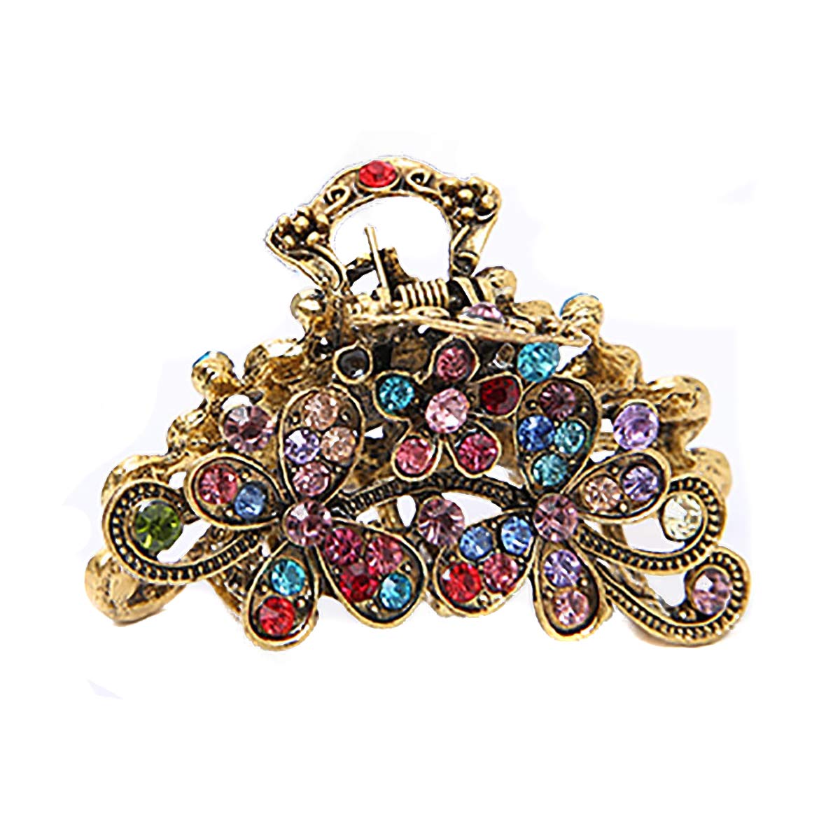 Retro Flowers Hair Claw Clip for Women Lady Vintage Alloy