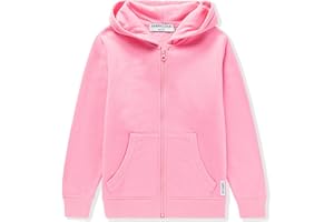 AMERICLOUD Kids Soft Brushed Fleece Zip Up Hoodie Casual Sport Hooded Sweatshirt with Pockets for Boys or Girls 3-12 Years