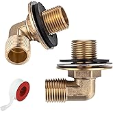 Phivan Wall Mount Faucet Installation Kit 1/2" NPT Solid Brass Commercial Faucet Parts 90 Degree Faucets Adapter Backsplash Mount Set for Stainless Steel Commercial Kitchen Prep & Utility Sink (2 Pcs)