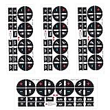 DaNaRaa 4 Pack Replacement AC Button Sticker Repair