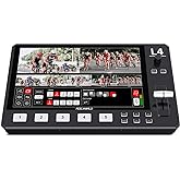 FEELWORLD L4 10.1 Inch Touch Screen Video Switcher 10.1 inch Touchscreen, Real-time Preview 5 Input Sources PST PGM and Operation Interface