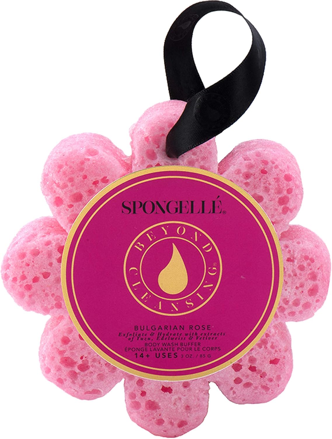 Spongellé Wild Flower Body Wash Infused Buffer, Bulgarian Rose, 85 g (Pack of 1)