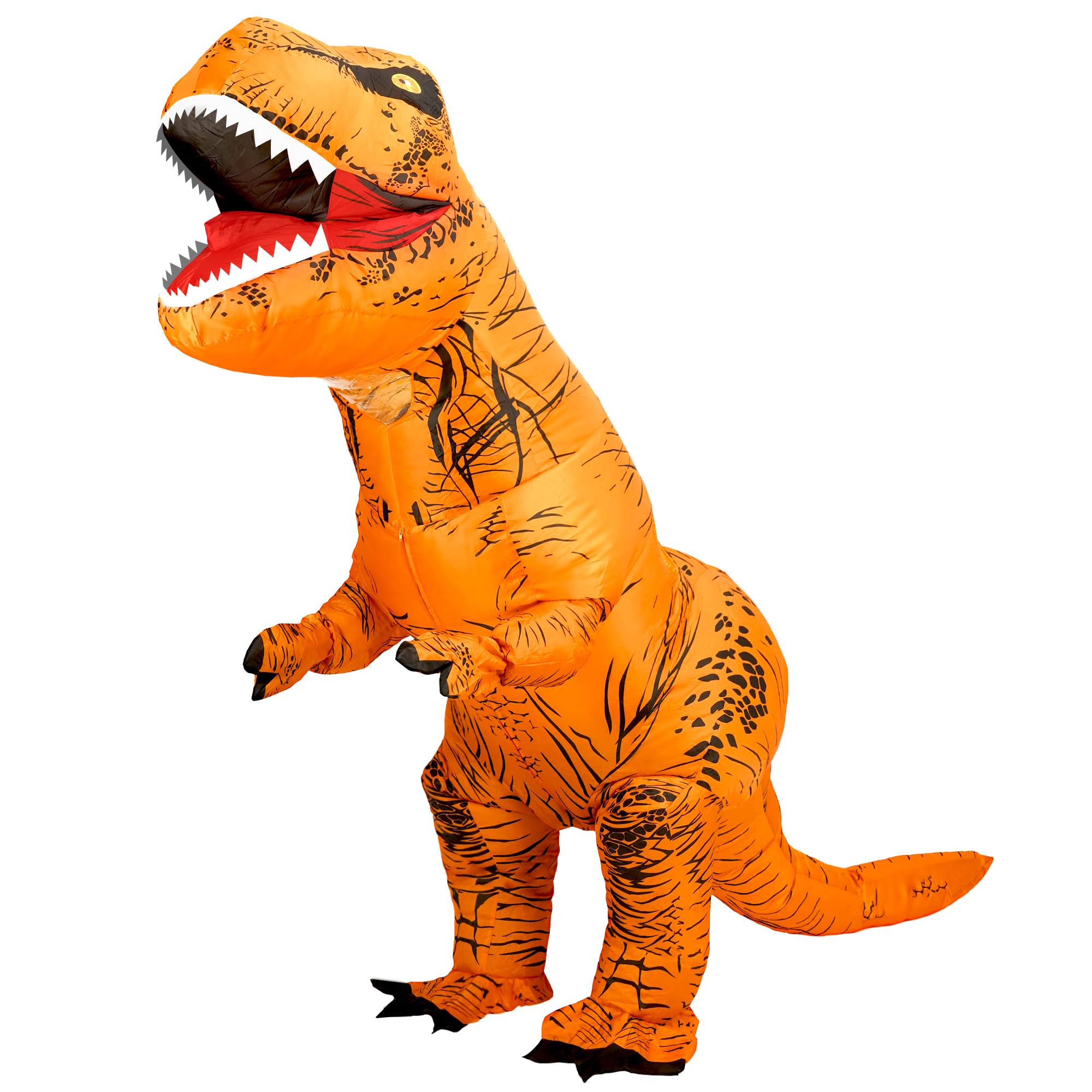 Photo 1 of viwzon Inflatable T-Rex Costume, Adults Dinosaur Blow Up Suit for Halloween Cosplay Themed Parties, Dino Costume, Brown