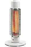 Sengoku HeatMate Portable Instant Heat Graphite Medium Tower Electric Heater for Small Areas in Homes, Offices, and Workshops, White