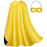 Adult Superhero Cape & Mask Set - Double-Sided Super Hero Capes and Masks for Men Women Dress-Up Parties