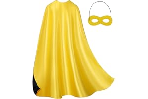 Bosvin Adult Superhero Cape & Mask Set - Double-Sided Super Hero Capes and masks for Men Women Dress-Up Parties