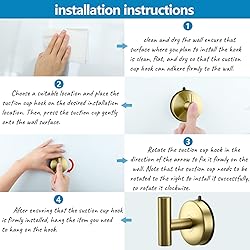 DGYB Large Suction Cup Hooks for Shower Set of 4