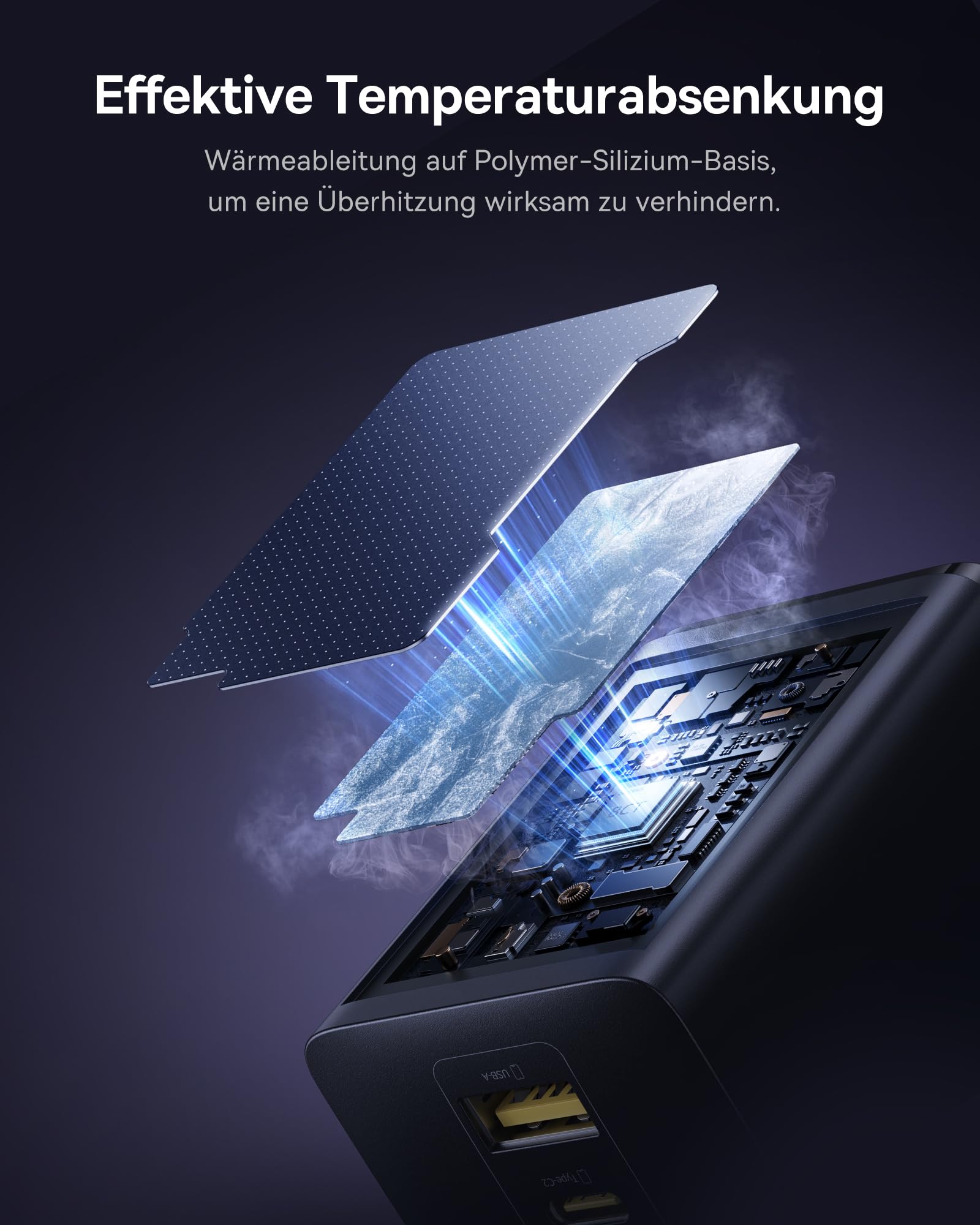 Baseus Enerfill USB C Ladegerät 100W, 3-Ports USB C Netzteil, PD Ladegerät mit PPS, GaN Schnellladegerät kompatibel mit MacBook Pro/Air, iPad, Laptop, iPhone 17/16/15/14, Galaxy S25, Pixel, Schwarz 4