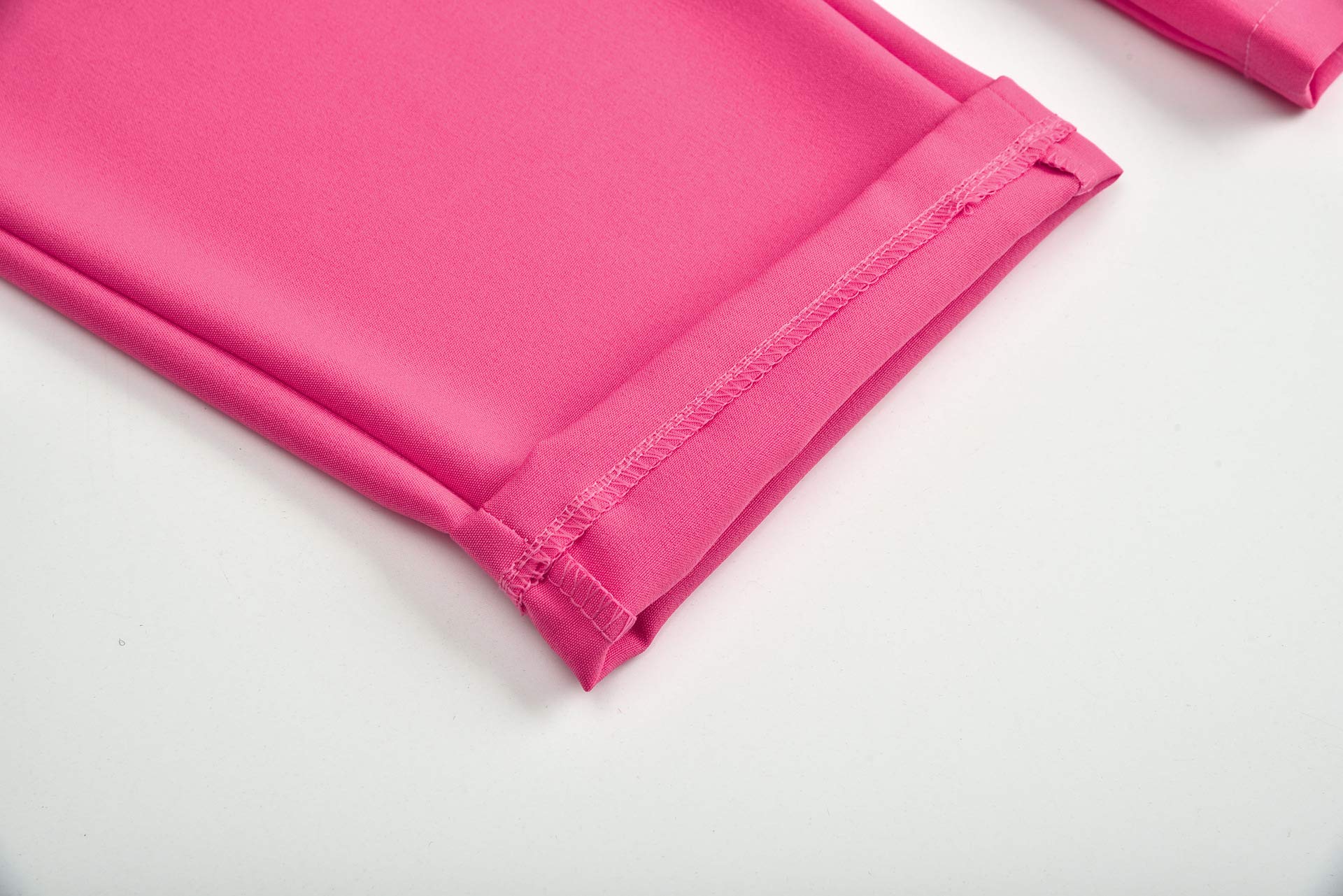 Womens Formal Dress Pants - Comfy Career Straights Leg Work Trousers with Belt Pink US 12