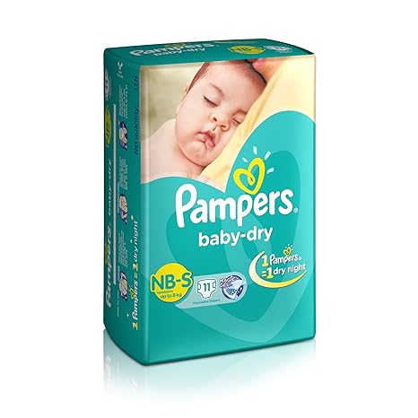 Pampers Small Size Diapers for New Born (11 Count)