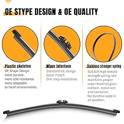 AUTOBOO 15 Inch Rear Windshield Wiper Blade