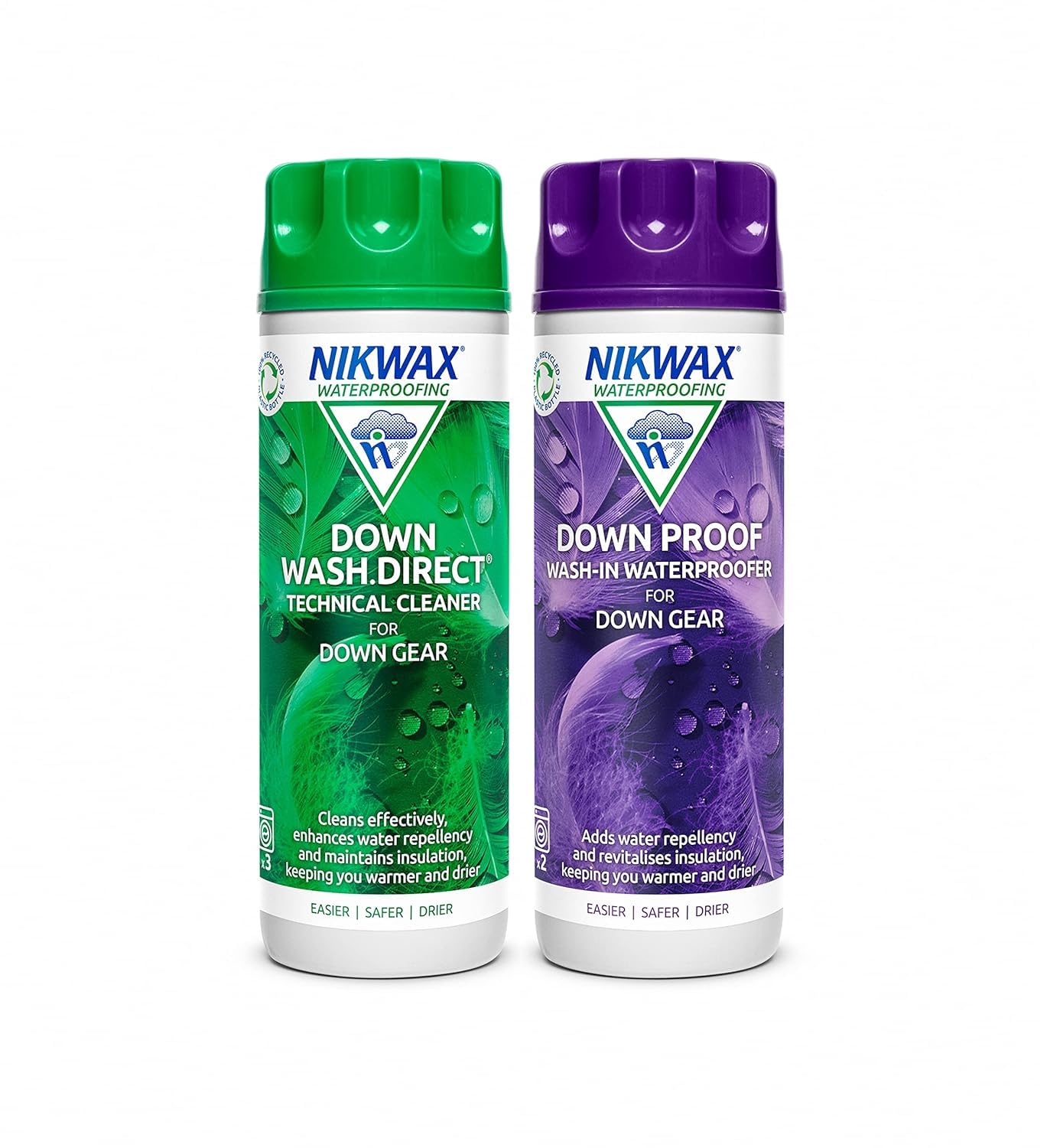 Nikwax Down Wash/Down Proof Twin Pack Clean/Proof Value Pack -300 grams (Pack of 2)