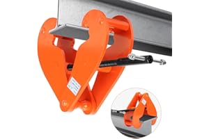 Tcatec Beam Clamp, 11000lbs/5ton Capacity Steel Clamp I Lifting Clamp, 3.1-12.6 Inch Opening Range Vertical Beam Clamp Heavy 