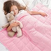 Kivik Weighted Blanket 3 lbs, Small Weighted Blanket 3 Pounds, Mini Heavy Blanket Throw, Breathable Cooling & Warm Blankets, Machine Washable, 36x48 Inches Pink