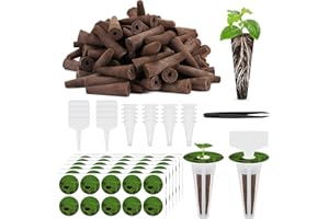 Yizhet 149 Pcs Seed Pods Kit for Aerogarden, Replacement Root Growth Sponges, Seed Pods Kit with 60 Grow Sponges, 60 Pod Labels, 20 Grow Domes for Hydroponic Indoor Garden System