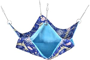 Petmolico Hamster Cage Hammock, Two Tier Small Aniaml Swinging Bunkbed Hideout Nap Sack Pet Cage Accessories for Sugar Glider Squirrel Guinea Pigs Rat Ferret, Deer