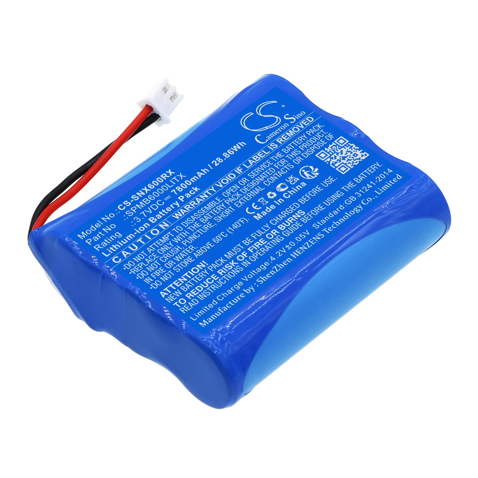 TECHTEK Battery 7800mAh compatible with [Spektrum] Transmitter iX12, Transmitter NX6, NX8 replaces SPMB6000LITX FBA