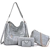 Large Crossbody Purses Set For Women Shoulder Tote Handbags Ladies Hobo Bags With Matching Wallet 4PCS