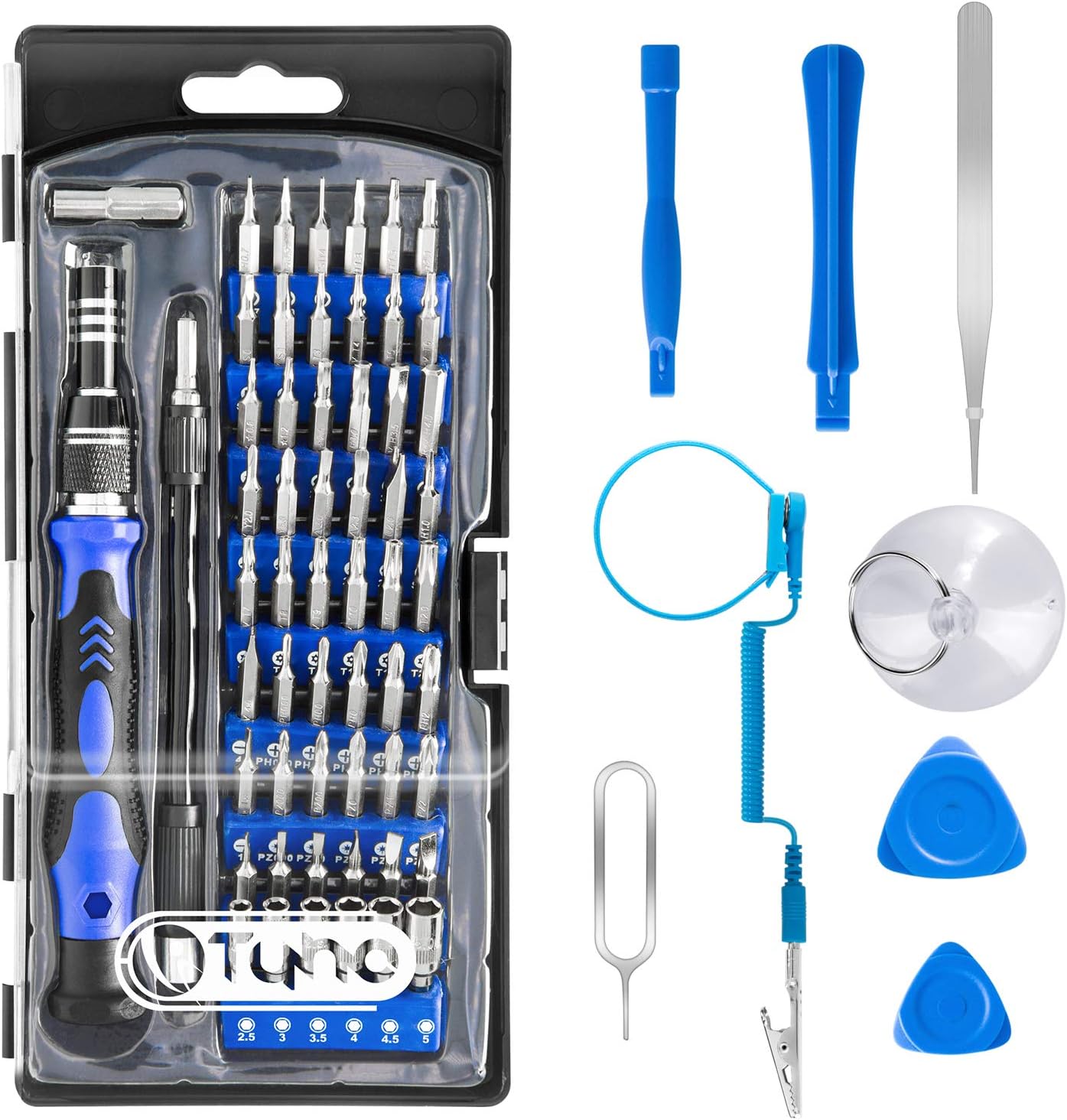 Precision Screwdriver Set TyhoTech 65 in 1 Magnetic Screwdriver Set Repair Tools Kit with 54 Bits Driver Kit for iPhone iPad Laptop Smartphones MacBook PC Watches Xbox Glasses Cameras