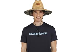 Quiksilver Men's Wide Brim Outdoor Lifeguard Straw Sun Hat