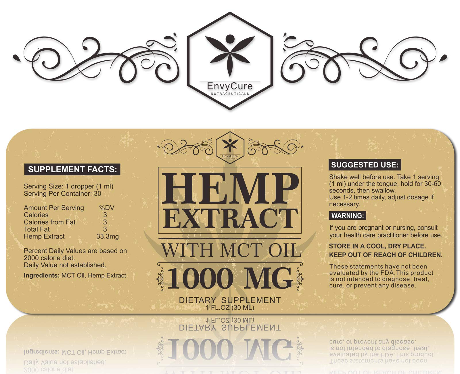 Hemp Oil Tincture 1000mg for Pain Relief, Stress and Anxiety Relief, Better Sleep - Organic Hemp Extract, 100% Natural Hemp Oil Extract with MCT Oil - Made in USA