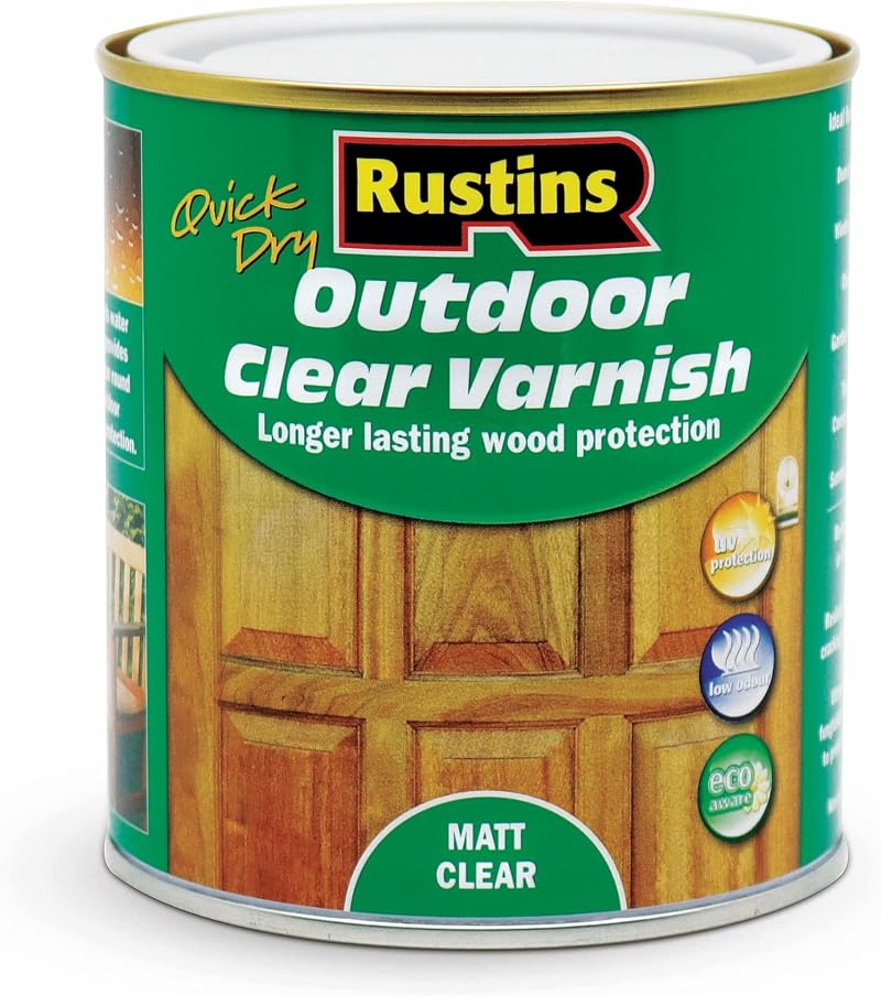 Rustins Quick Dry Outdoor Clear Varnish 500ml Matt