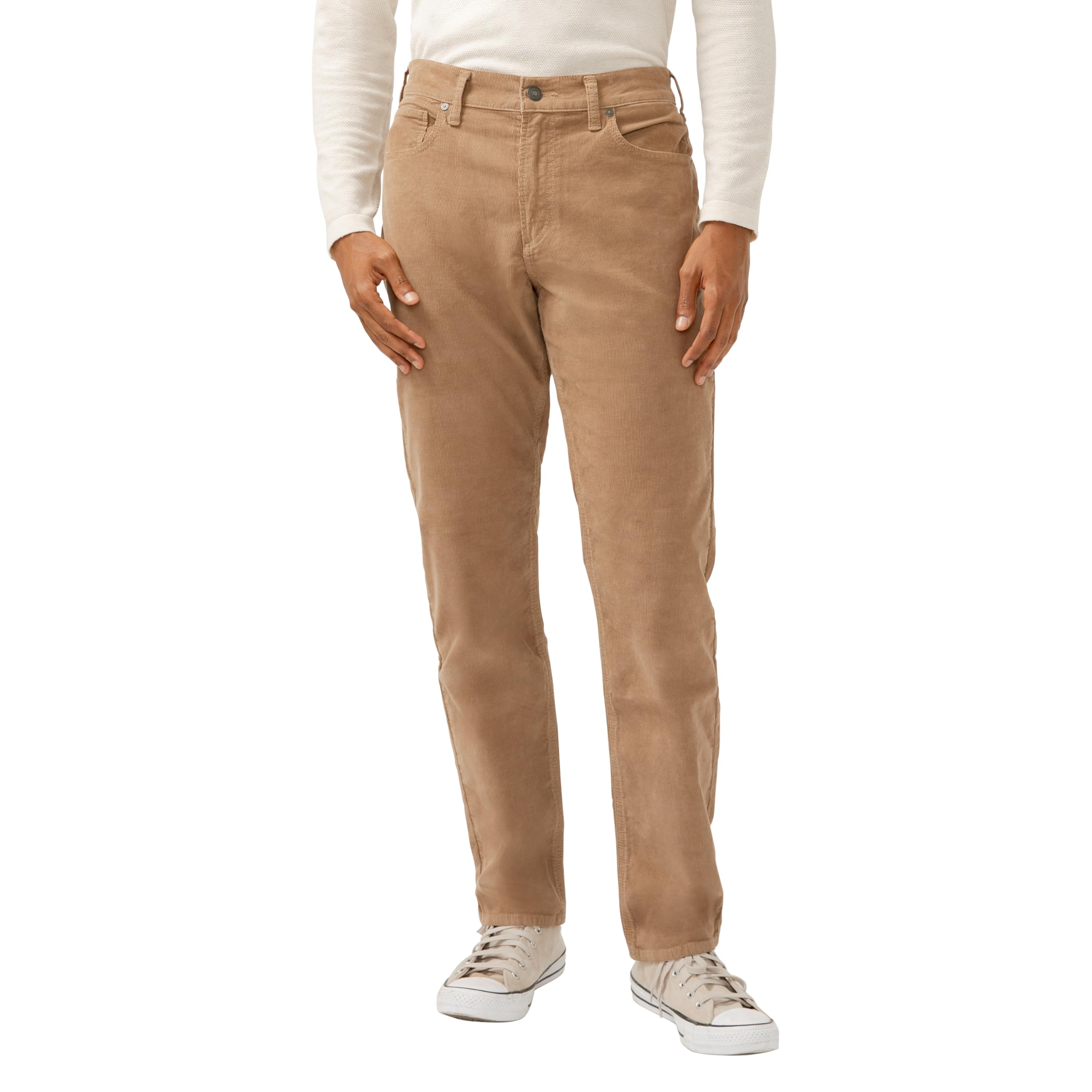 Silver Jeans Co. Men's Eddie Athletic Fit Tapered Leg Jeans, Corduroy Coffee, 33W x 32L Image Silver Jeans Co. Men's Eddie Athletic Fit Tapered Leg Jeans, Corduroy Coffee, 33W x 32L Image