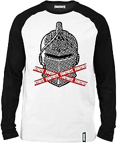Fortnite Caballero Negro de Manga Larga Camiseta de los Muchachos Battle Royale 