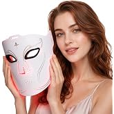 NBKLS 400 LED Light Therapy Mask for Face Acne Wrinkles with Eye Protection | Red Light Therapy Mask Cordless, Rechargeable, Timer, Red Light Mask for Christmas Birthday Gifts Home Daily Beauty Care
