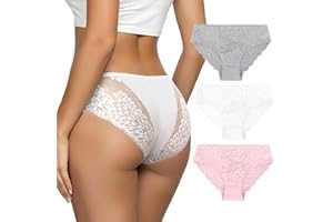 Sexy Cotton Lace Panties for Women Cheeky Design Soft Breathable Fabric Elegant & Comfortable Women's Lace Panties