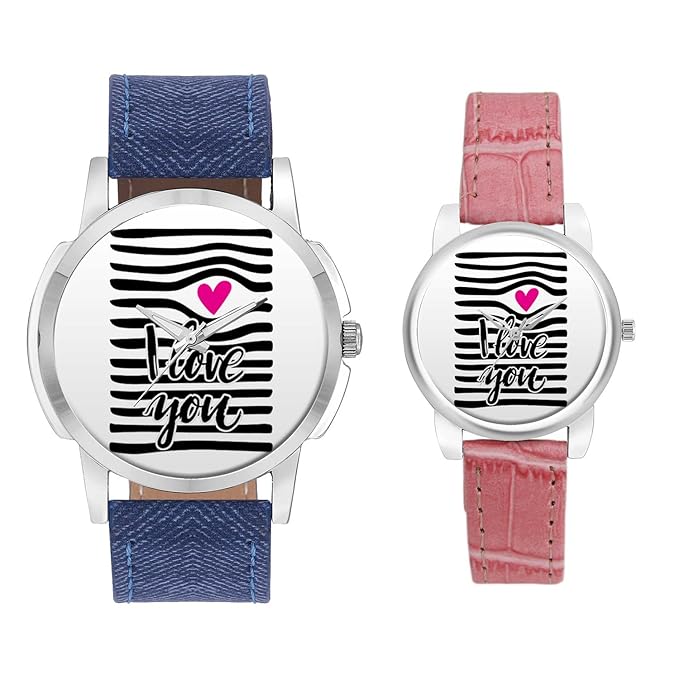 Bigowl Analogue Multicolor Dial Mens & Womens Couple Watch (200CO13-BLU-PK1)