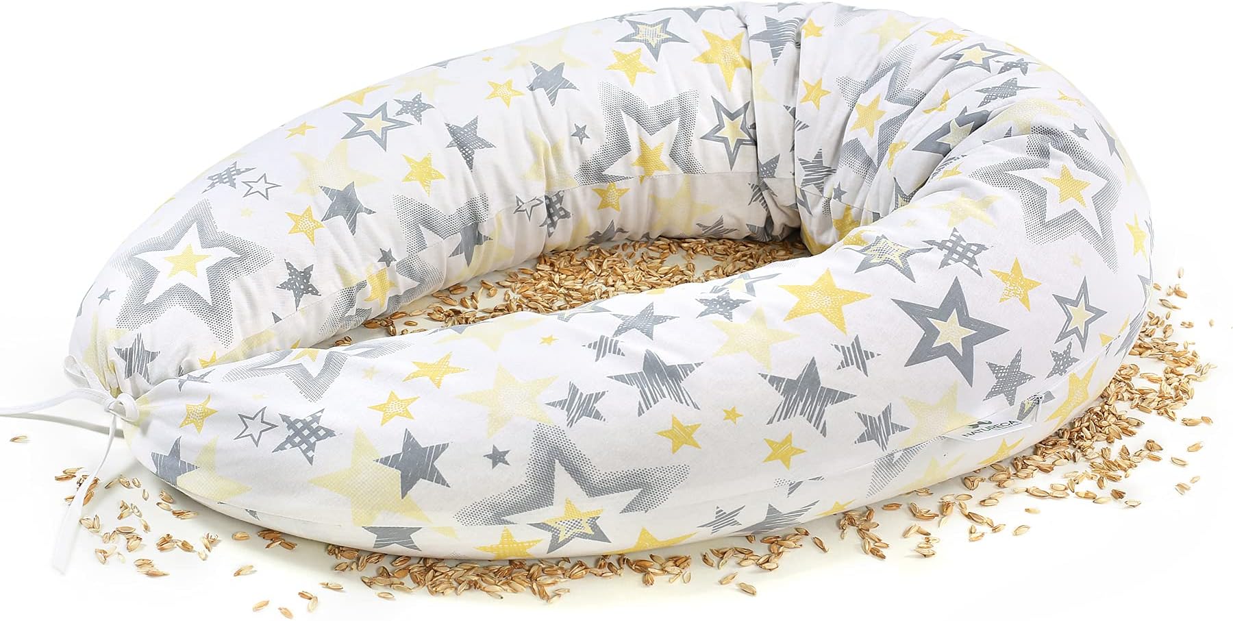 Nursing Pillow- Organic Spelt Husk, Pillow for Travel, Support Pillow, Pregnancy Support Pillow, 100% Cotton Pillow Case 170x30