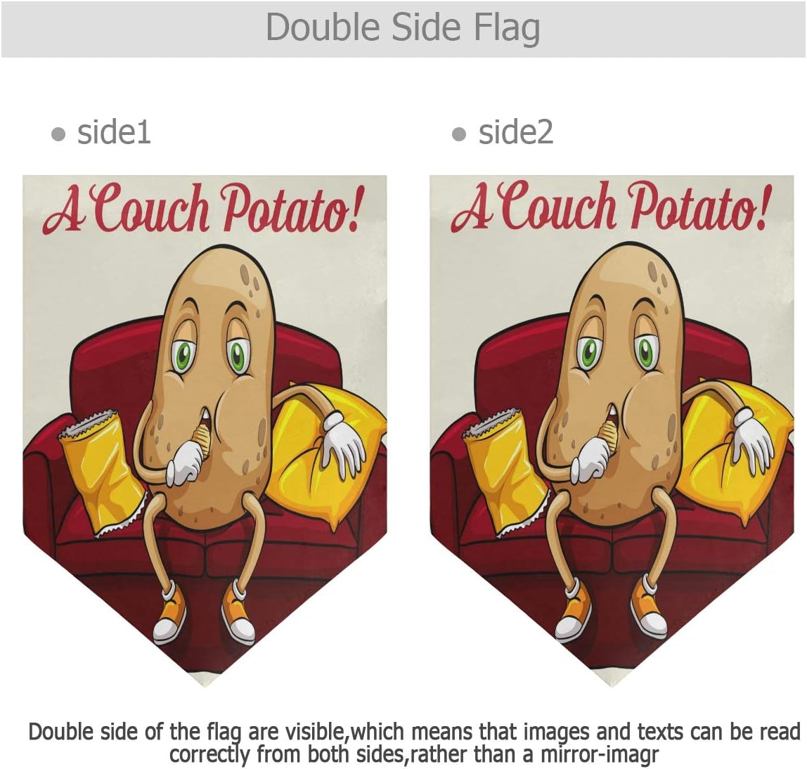 Amazon Com A Couch Potato Garden Flag Double Sided Polyester