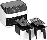 EMtronics Dual Air Fryer 9L Family Size 8 Presets White view 3