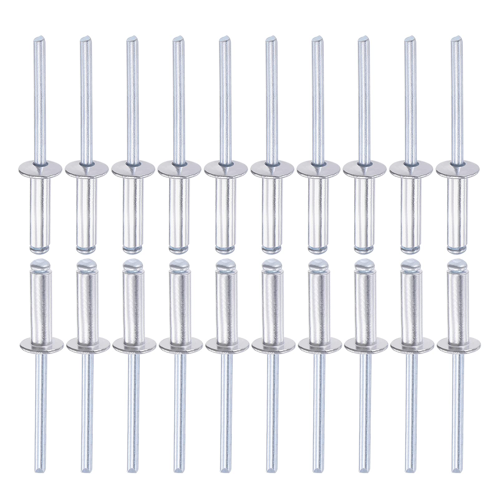 DTGN 5mm x 16mm (DXL) Blind Rivets - 60Pack - Good for Machinery Joining - Aluminum Dome Open End Rivet
