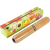 Chicwrap Veggies Refillable Plastic Wrap Dispenser with Slide Cutter and 250' of Professional BPA Free Plastic Wrap