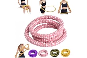 Wzenclave Weighted Infinity Fitness Hoop for Adult Weight Loss,2.6lb Soft Spring Exercise Hoops,Foldable Fitness Circles,Wais